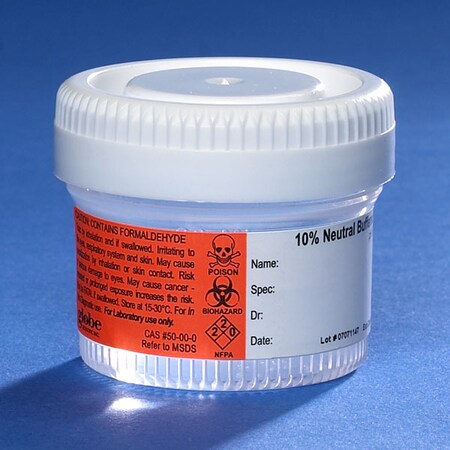 Globe Scientific Pre-Filled NBF Container, 40mL, PK96 6520FL